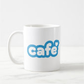 Blue "Café" Tasse mit Herzdetails (Links)