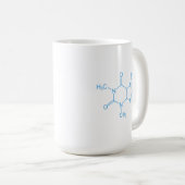 Blue Caffein Molecule Kaffeetasse (VorderseiteRechts)