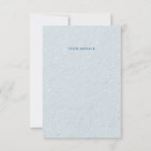 Blue Cake Blume Danke Card (Rückseite)