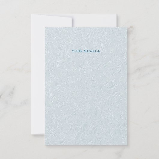 Blue Cake Blume Danke Card (Rückseite)