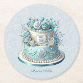 Blue Cake Blume Paper Untersetzer