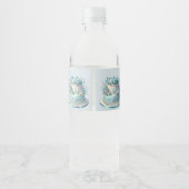 Blue Cake Blume Wasser Flasche Etikett (Rückseite)