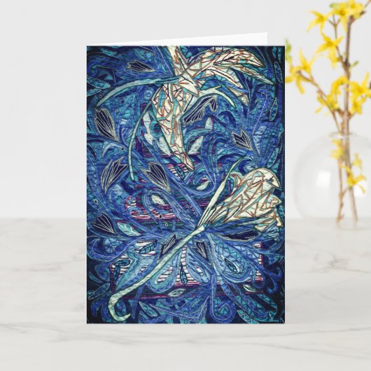 Blue cake karte (Gelbe Blume)