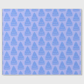 Blue Cake Print Wrapper Geschenkpapier (Flach)
