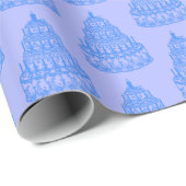 Blue Cake Print Wrapper Geschenkpapier (Rolleneckpunkt)