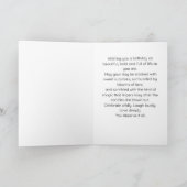 Blue Cake with Pink Hibiscus Birthday Greeting Car Karte (Innenseite)