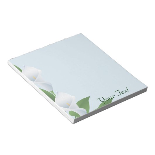 Blue Cala Lilies Notepad Notizblock (angewinkelt)