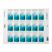 Blue Cala Lily Rücksendeadressen-Aufklebers Adressaufkleber (Vorne)