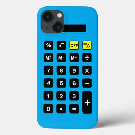 Blue Calculator mit Keypad Case-Mate iPhone Hülle (Rückseite)