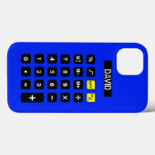 Blue Calculator mit Keypad Case-Mate iPhone Hülle (Rückseite (Horizontal))