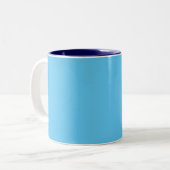 Blue Calculator Zweifarbige Tasse (Vorderseite Links)