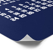 Blue Calendar 2023 Poster (Ecke)