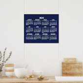 Blue Calendar 2023 Poster (Küche)