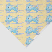 Blue Calico Bär lächeln auf dem Stuhl Seidenpapier (Ausschnitt)