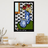 Blue Calico Still Life (Fine Art Poster) Poster (Küche)