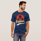 Blue California Summer Retro Sunset Men's T - Shir T-Shirt (Vorne ganz)