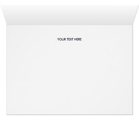 Blue Calligraphy Script Wedding Danke Card (Innenansicht Horizontal (Unten))