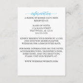 Blue Calligraphy Wedding Enclosure Card Begleitkarte (Vorderseite)