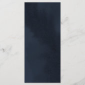 Blue Calligraphy Wedding Program Card Programm (Rückseite)