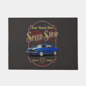 Blue Camaro Custom Garage Fußmatte (Vorderseite)