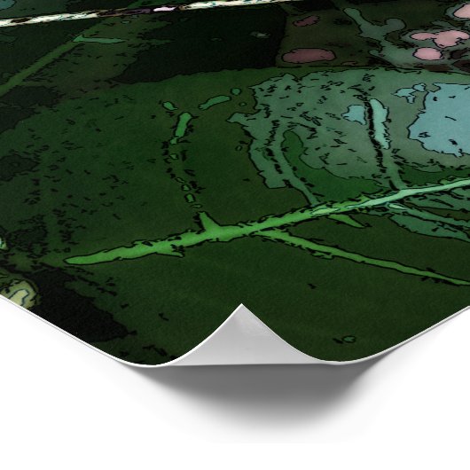 Blue Camellia 401 Poster (Ecke)