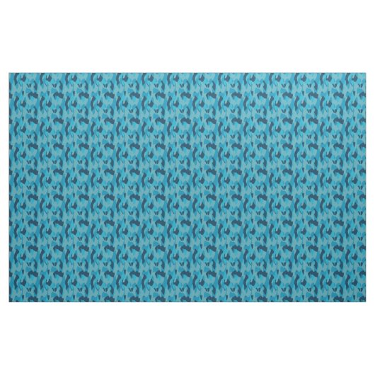 Blue Camo abstract Stoff (Yard (91,4 cm))