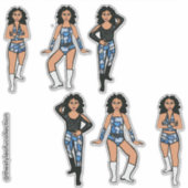 Blue Camo Dancer #2 Sticker (Vorderseite)
