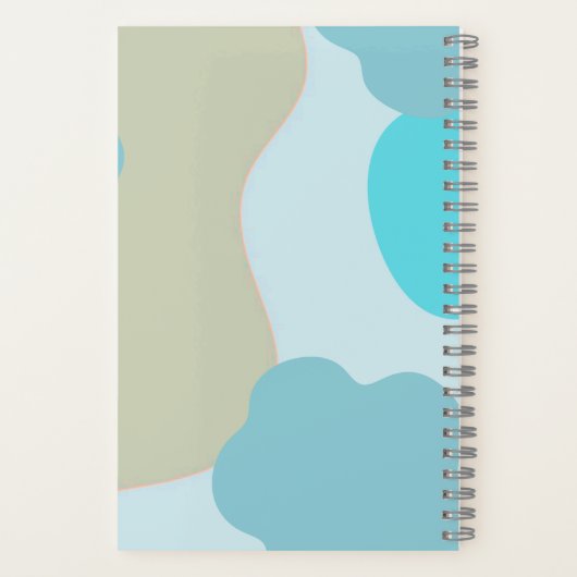 Blue Camo Notebook – Cool Camouflage Journal Notizblock (Rückseite)