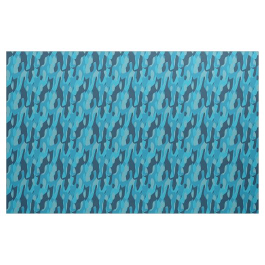 Blue Camo   Stoff (Fat Quarter (45,7 x 55,9 cm))
