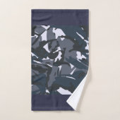Blue Camou Badhandtuch Set (Handtuch)