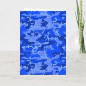 Blue Camouflage 17. Geburtstag Karte (Rückseite)