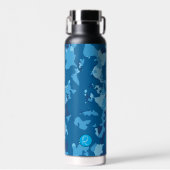 Blue Camouflage #3.1 Thunfisch Kupfer infundiert Trinkflasche (Vorne)