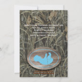 Blue Camouflage Baby Dusche Einladung (Rückseite)