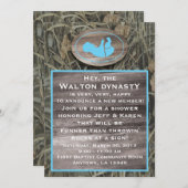 Blue Camouflage Baby Dusche Einladung (Vorne/Hinten)