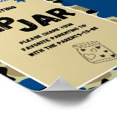 Blue Camouflage Baby Duschzeichen Poster (Ecke)