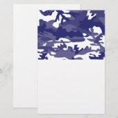 Blue Camouflage Briefpapier (Vorne/Hinten)