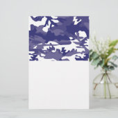 Blue Camouflage Briefpapier (Stehend Vorderseite)