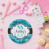 Blue Camouflage, Camouflage Baby Dusche Pappteller (Party)