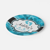 Blue Camouflage, Camouflage Baby Dusche Pappteller (Schrägansicht)