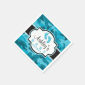 Blue Camouflage, Camouflage Baby Dusche Serviette (Ecke)