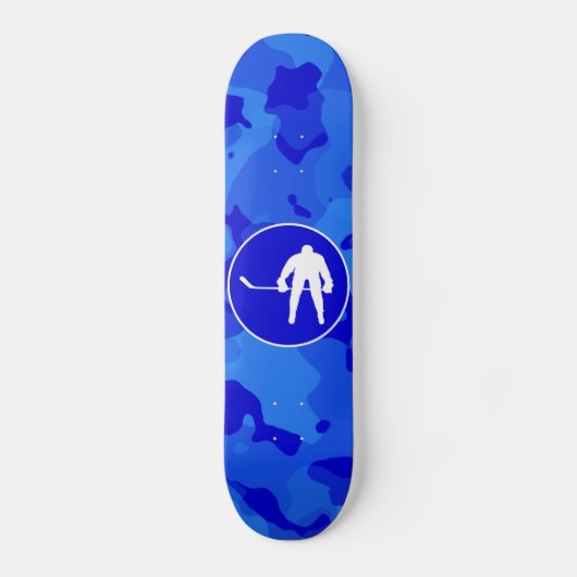 Blue Camouflage; Camouflage Hockey Skateboard (Vorderseite)