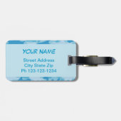 Blue Camouflage Camouflage Name Personalisiert Gepäckanhänger (Rückseite horizontal)