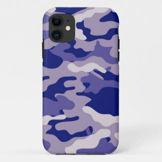 Blue Camouflage Camouflage Textur iPhone 11 Hülle