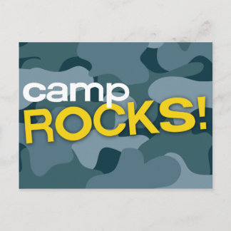 Blue Camouflage CAMP ROCKS! Postkarte