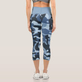 Blue Camouflage Capri Leggings (Rückseite)