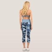 Blue Camouflage Capri Leggings (Rückseite)