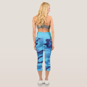 Blue Camouflage Capri Leggings (Rückseite)