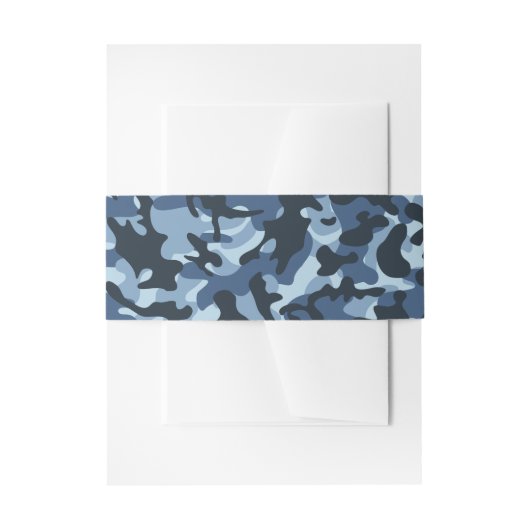 Blue Camouflage Einladungsbanderole (Vorderseite Beispiel)