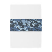 Blue Camouflage Einladungsbanderole (Rückseitenbeispiel)