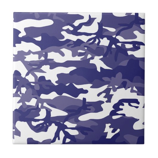 Blue Camouflage Fliese (Vorderseite)